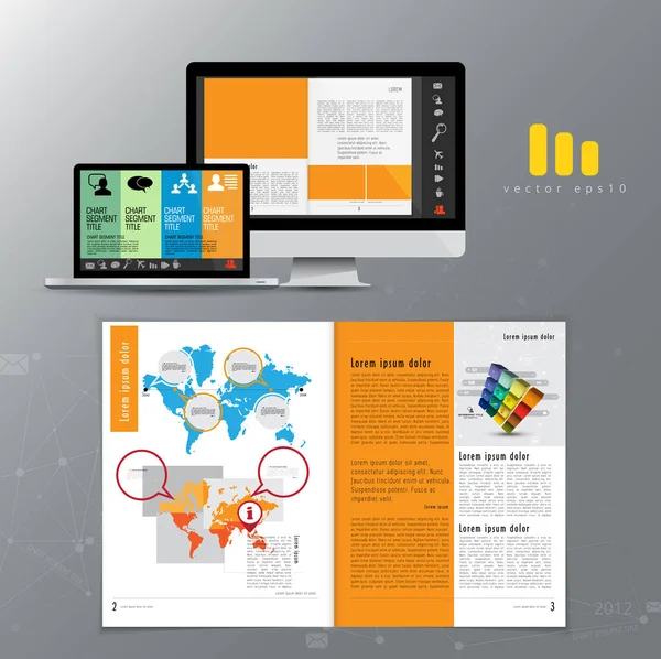 Firmowych Szablonów Broszur Lub Prezentacji — Wektor stockowy