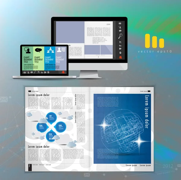 Zakelijke Brochure Lay Out Vector — Stockvector