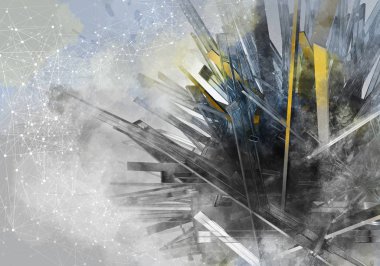 dijital teknoloji arka plan 3D render