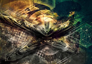 dijital teknoloji arka plan 3D render