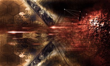 dijital teknoloji arka plan 3D render