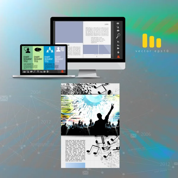 Layout Della Brochure Aziendale Vettore — Vettoriale Stock