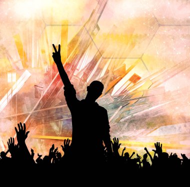 insanlar, vektör çizim dans siluet 