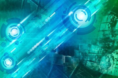 Geleceksel arkaplanın 3d görüntülenmesi