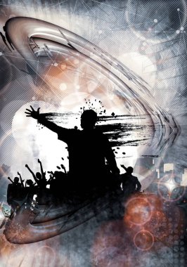 insanlar, vektör çizim dans siluet. 