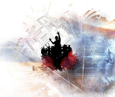 insanlar, vektör çizim dans siluet. 