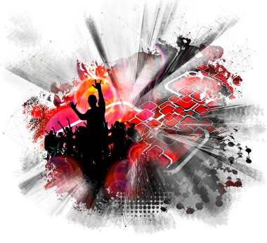 İnsanlar dans ile parti arka plan 