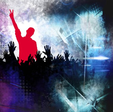 Disko parti kutlama illüstrasyon