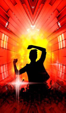 Disko parti kutlama illüstrasyon