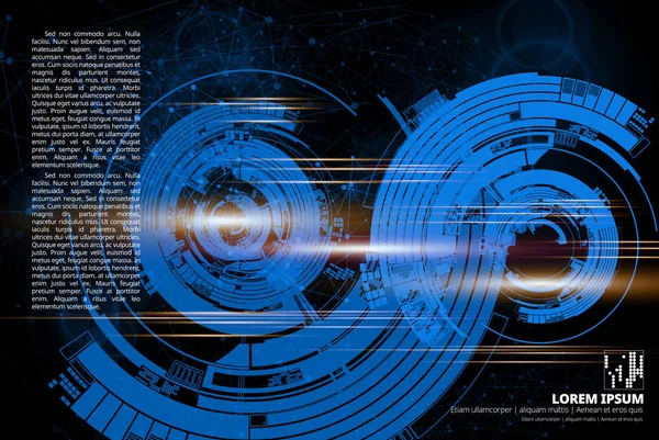 Fondo Concepto Tecnología Abstracta Ilustración Vectorial — Archivo Imágenes Vectoriales