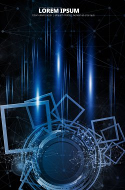 Soyut teknoloji kavramı arka plan, vektör illüstrasyonu