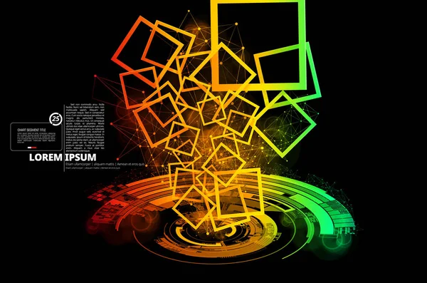 Contexto Conceito Tecnologia Abstrata Ilustração Vetorial —  Vetores de Stock