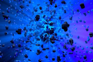 3D render soyut teknoloji kavramı - illüstrasyon 