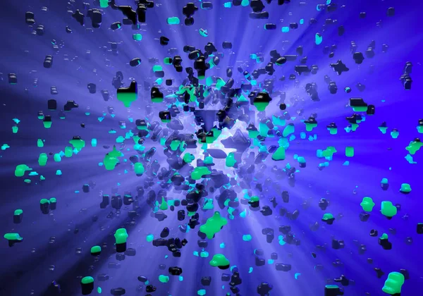 3D render soyut teknoloji kavramı - illüstrasyon 