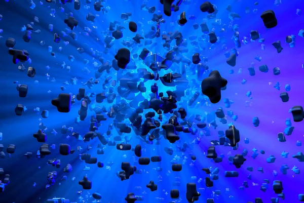 3D render soyut teknoloji kavramı - illüstrasyon 