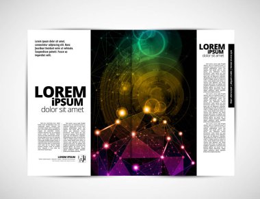 Kurumsal kitapçık veya sunu şablonları. El ilanı, kullanmak için kolay vektör.