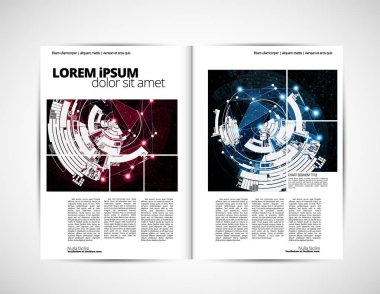 Şablon vektör tasarımı broşür, yıllık rapor veya dergi için kullanıma hazır