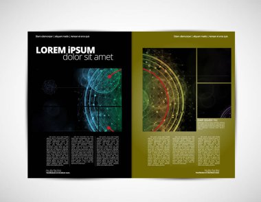 Şablon vektör tasarımı broşür, yıllık rapor veya dergi için kullanıma hazır