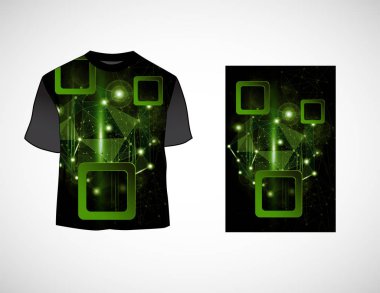 T-shirt şablon, vektör kullanımı kolay