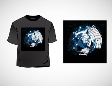 T-shirt şablon, vektör kullanımı kolay