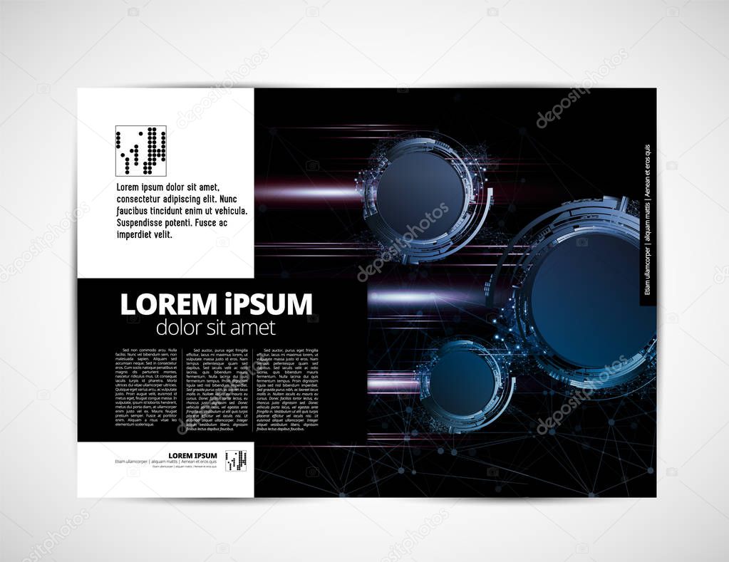 Business brochure layout, vector 