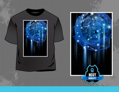 T-shirt şablon, vektör çizim