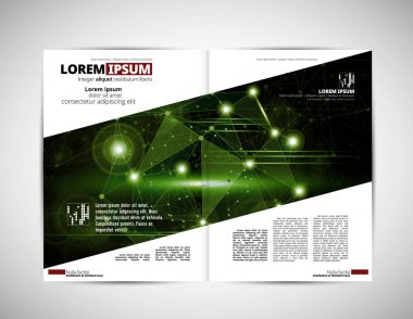 Şablon vektör tasarımı broşür, yıllık rapor veya dergi için kullanıma hazır