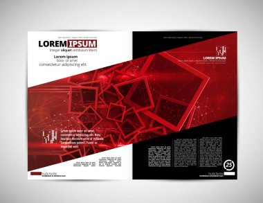 Şablon vektör tasarımı broşür, yıllık rapor veya dergi için kullanıma hazır