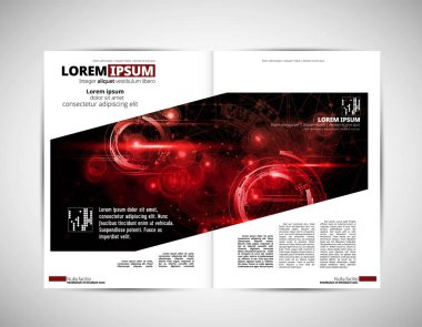 Şablon vektör tasarımı broşür, yıllık rapor veya dergi için kullanıma hazır