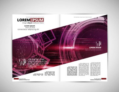 Şablon vektör tasarımı broşür, yıllık rapor veya dergi için kullanıma hazır