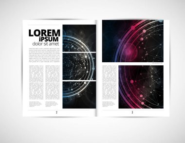 Grafik broşür tasarım şablonları, vektör