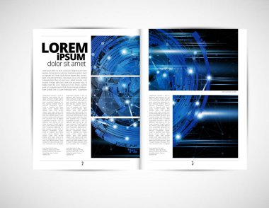 Grafik broşür tasarım şablonları, vektör