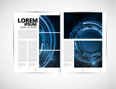 Grafik broşür tasarım şablonları, vektör