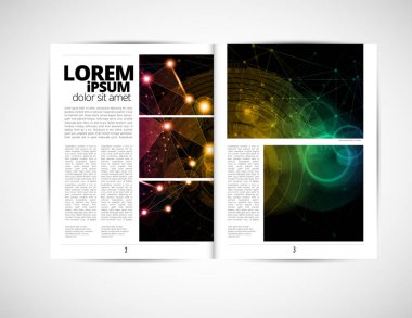 Grafik broşür tasarım şablonları, vektör