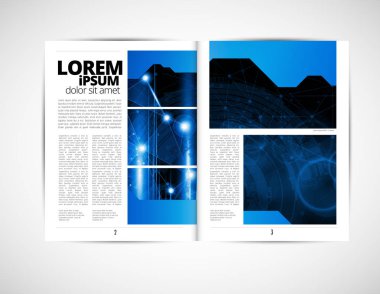 Grafik broşür tasarım şablonları, vektör