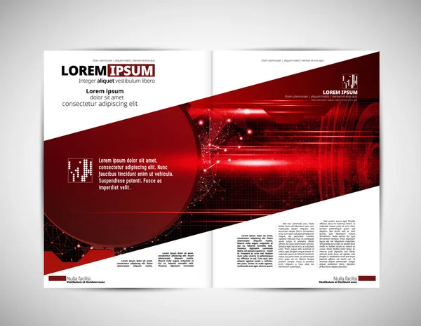 Progettazione Vettoriale Del Modello Pronta Uso Brochure Relazione Annuale Rivista — Vettoriale Stock
