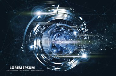 Teknoloji kavramı arka plan, illüstrasyon - vektör vektör 