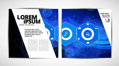 Grafik broşür tasarım şablonları, vektör 
