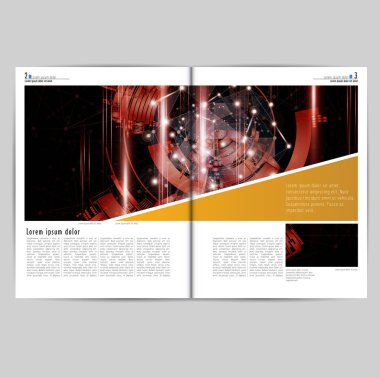 Şablon vektör tasarımı broşür, yıllık rapor veya dergi için kullanıma hazır