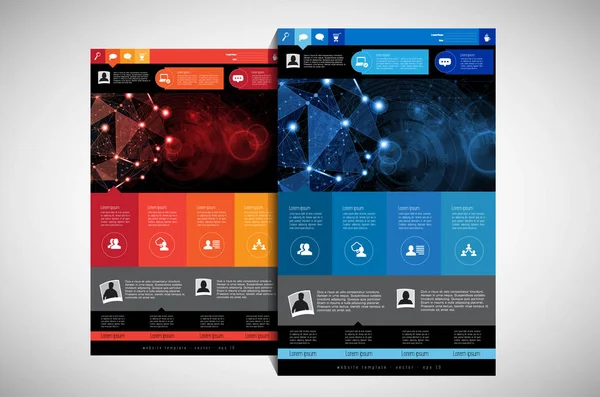 ウェブサイトのデザイン テンプレート ベクトル — ストックベクタ