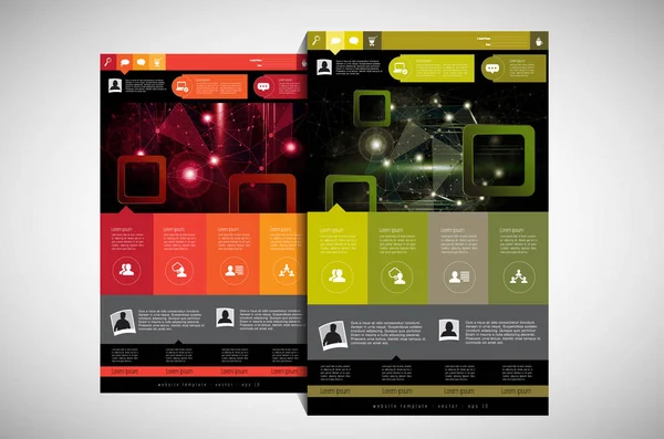 ウェブサイトのデザイン テンプレート ベクトル — ストックベクタ