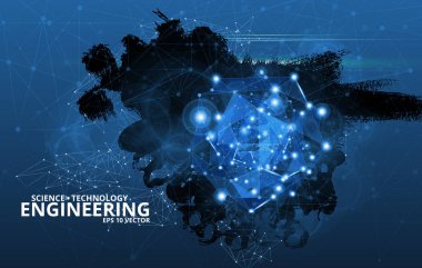 Soyut teknoloji dijital Merhaba tech - vektör 