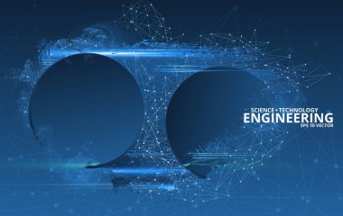 Soyut teknoloji dijital Merhaba tech - vektör 