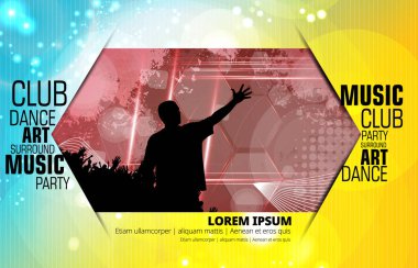 Büyük müzik etkinliği. Poster veya afiş için arkaplan hazır.