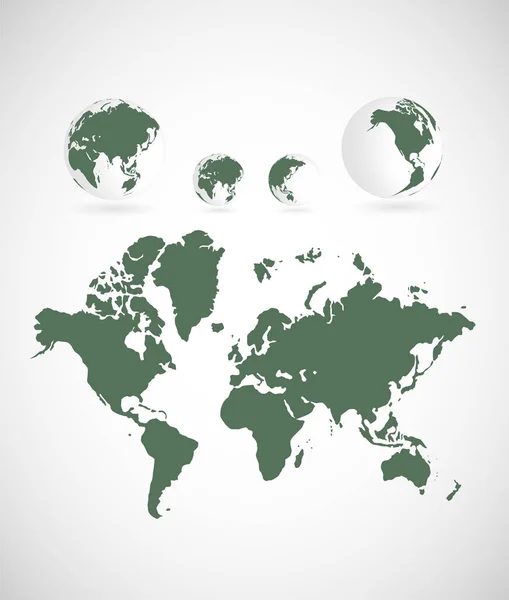 Illustration Vectorielle Carte Monde — Image vectorielle