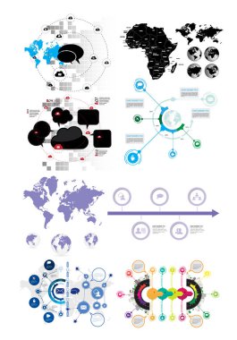 İş illüstrasyonu için bilgi vektörü ögeleri