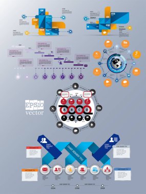 İş illüstrasyonu için bilgi vektörü ögeleri 