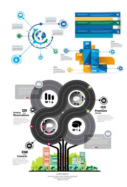 İş Infographic öğeleri veri görselleştirme vektör tasarımı