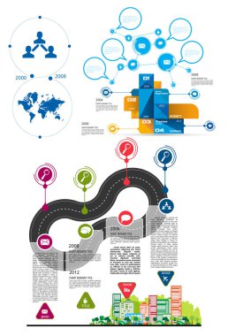 İş Infographic öğeleri veri görselleştirme vektör tasarımı