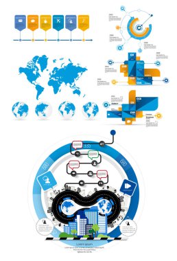 İş Infographic öğeleri veri görselleştirme vektör tasarımı